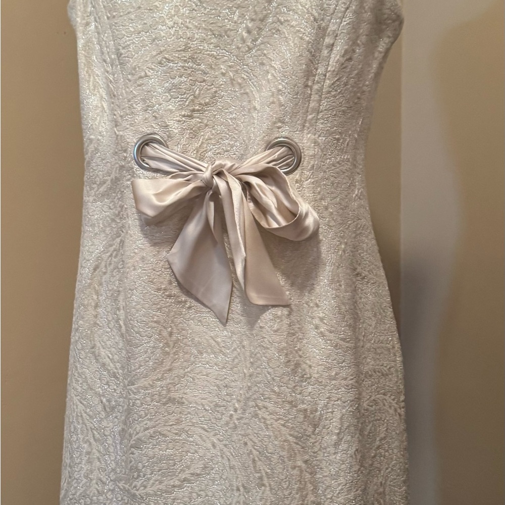 Taylor Ivory Textured Dress